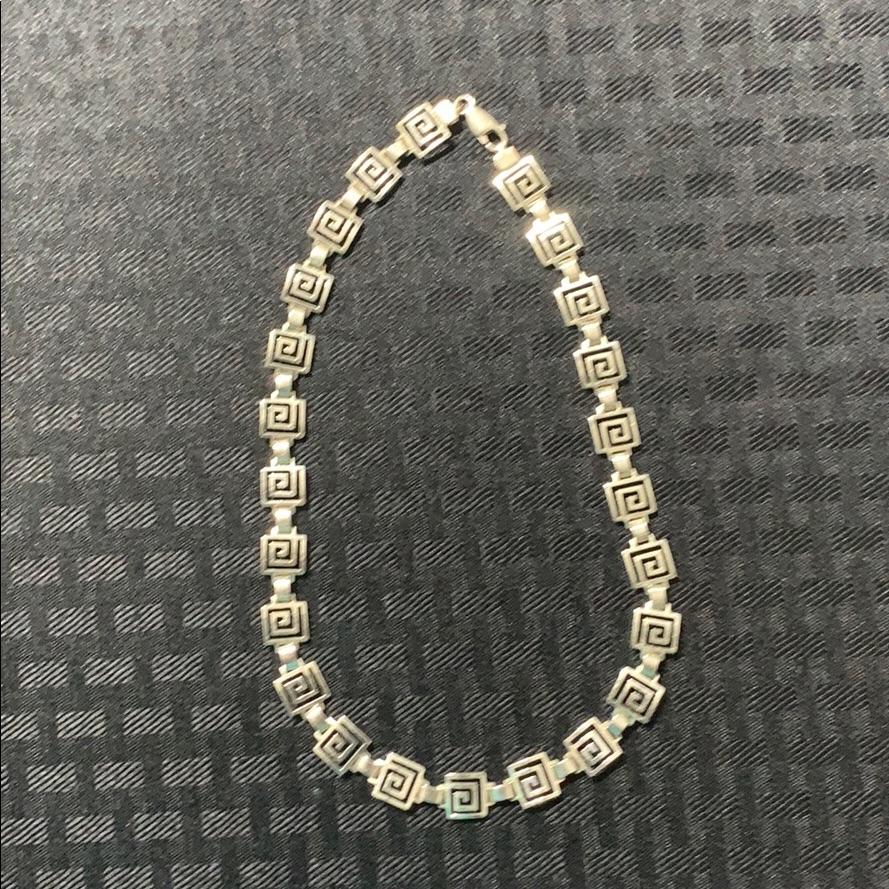 Vintage Taxco 925 Geo Greek Necklace 16 75$